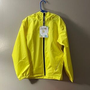 Kids Neon Yellow Waterproof Raincoat with Hood